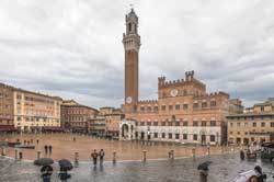 siena piazza del campo im regen